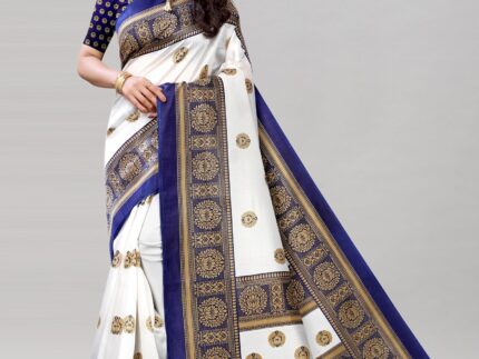 White Silk Saree