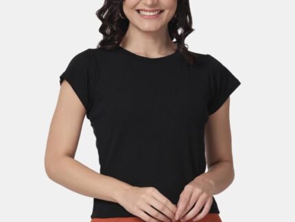 Black Colored Lycra Knitted Top