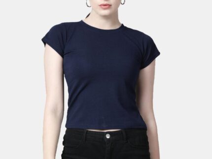 Blue Colored Lycra Knitted Top