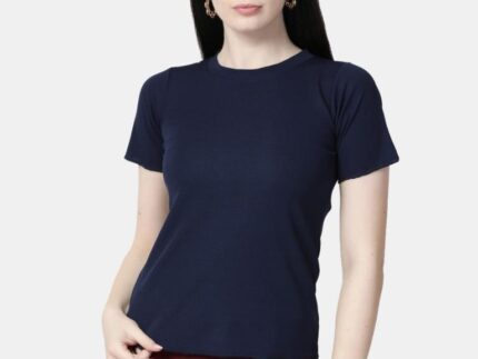 Blue Colored Lycra Knitted Top