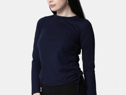 Blue Colored Lycra Knitted Top