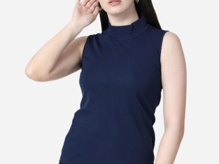Blue Colored Lycra Knitted Top