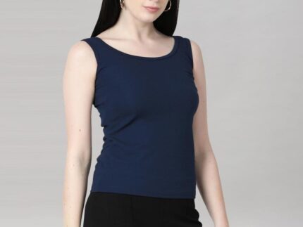 Blue Coloured Lycra Knitted Top