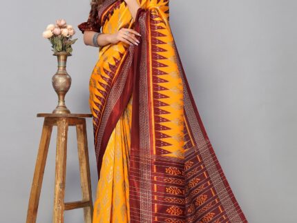 Yellow Silk Saree