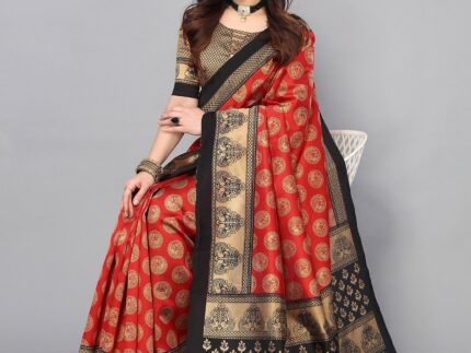 Red Banarasi Silk Saree
