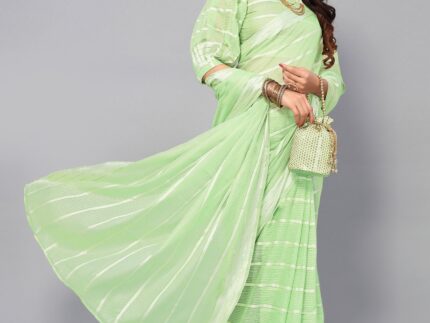 Light Green Cotton Saree