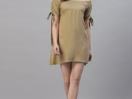 Beige Off shoulder Top