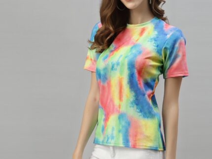 Multicoloured Tie-die Top