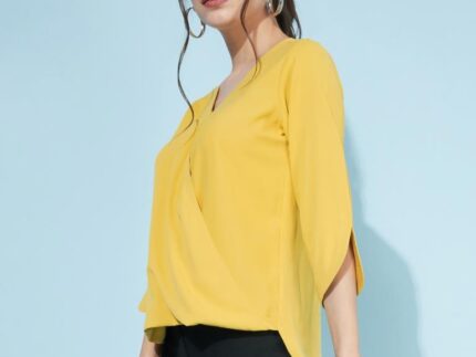 Yellow Wrap Top