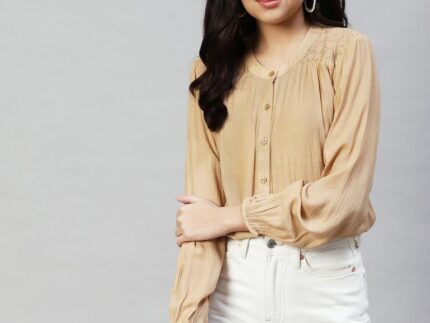 Beige Casual top