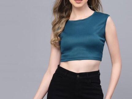 Teal Crop Top