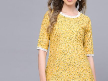 Yellow Floral Printed Top