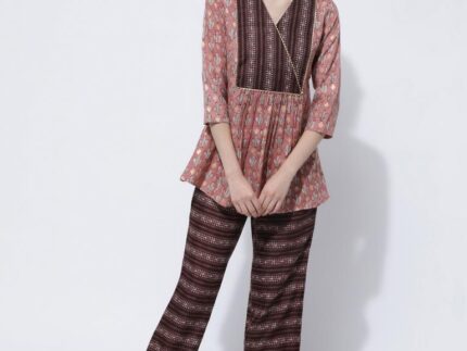 Pink Cotton Printed Co-ord Set