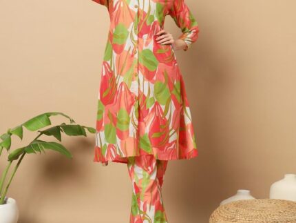 Multicoloured Cotton Printed Co-ord Set