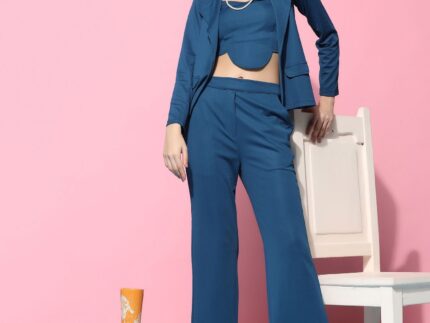 Teal Blazer Style Co-ord Set