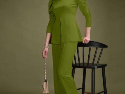 Olive Green Lycra Co-ord Set