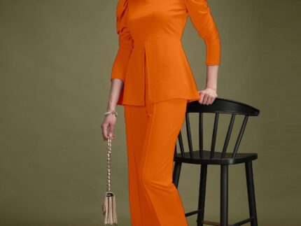 Orange Lycra Co-ord Set