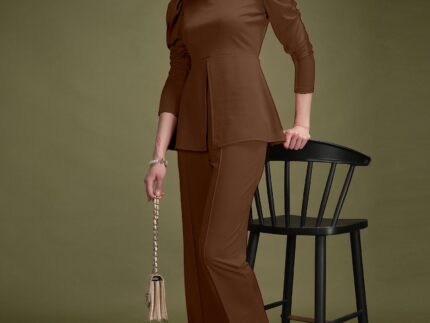 Brown Lycra Co-ord Set