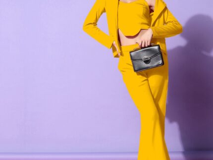 Yellow Lycra Co-ord Set