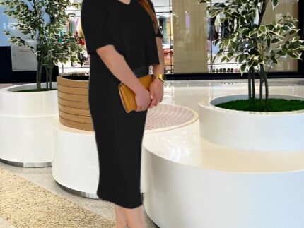 Black Lycra Plain Co-ord Set