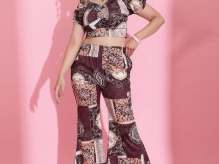 Brown Printed Co-ord Set