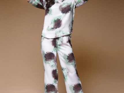 Off White Multicoloured Printed Co-ord Set