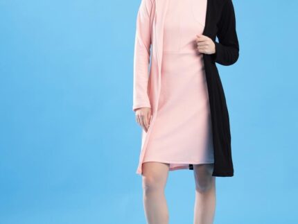 Light Pink Lycra Plain Dress