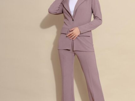 Mauve Lycra Plain Co-ords Set