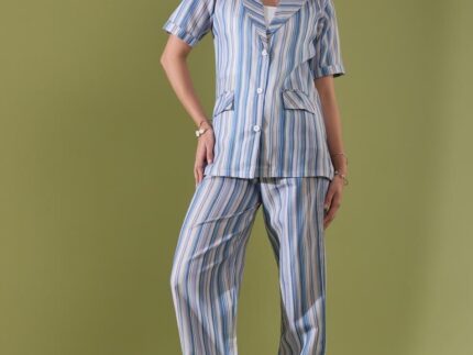 White Cotton Printed Co-ord Set