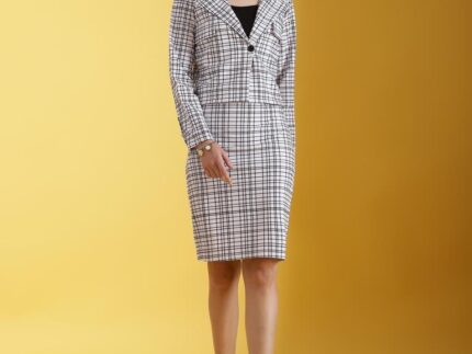 White Lycra Printed Co-ord Set