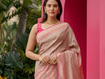 Pink saree