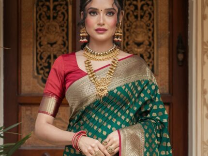 Green Banarasi Saree