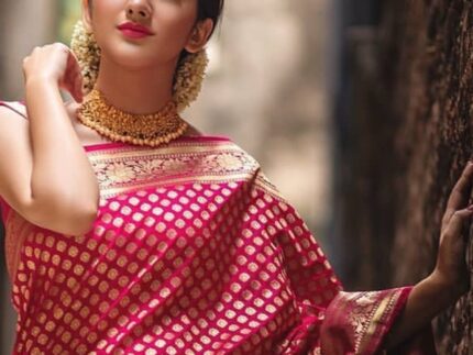 Pink Banarasai Saree