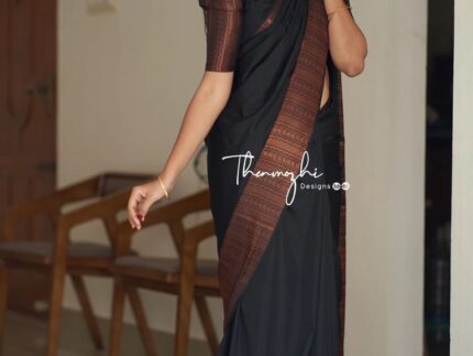 LINE SOFT SILK COPER SAREE A