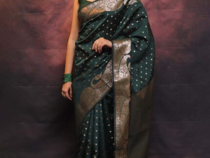 Soft Lichi Green Silk Saree Beautiful Art Silk Jacquard Border